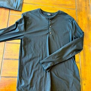 Express Black Henley Shirt